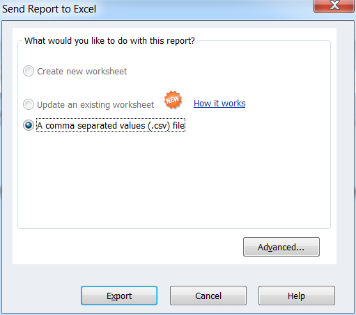 Report to CSV